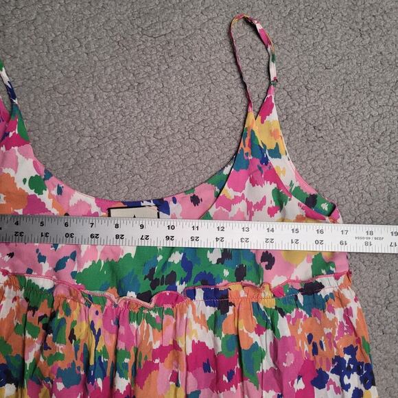 Tuckernuck Dress Small Meade Midi Floral Colorful Sleeveless Ruffles Pockets - Picture 7 of 10